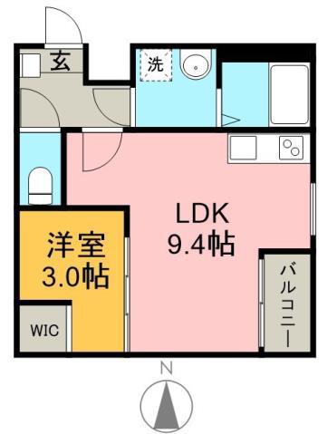 MOVE本陣GRANDE(1LDK/3階)の間取り写真