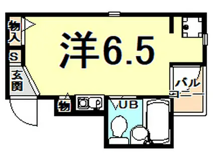 ブレシオンエスト(ワンルーム/3階)の間取り写真
