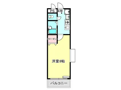 ルミエールYM(1K/3階)の間取り写真