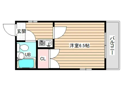 ファミリオハマ3(1K/1階)の間取り写真