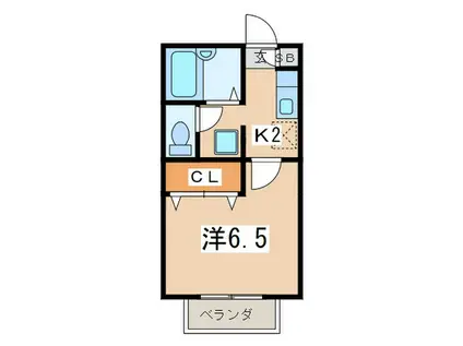 セレ三ツ沢下町(1K/1階)の間取り写真
