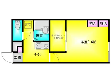 リブラン(1K/1階)の間取り写真