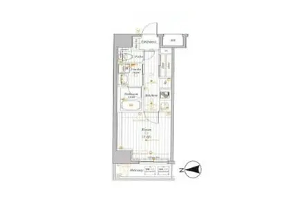 レオーネ上野入谷(1K/6階)の間取り写真