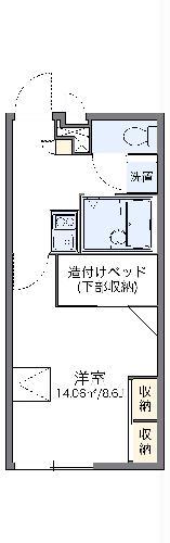 レオパレス北平野(1K/1階)の間取り写真