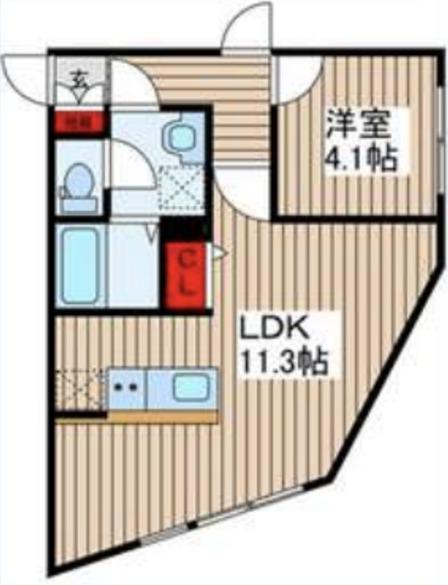 KAレジデンス上石神井(1LDK/2階)の間取り写真