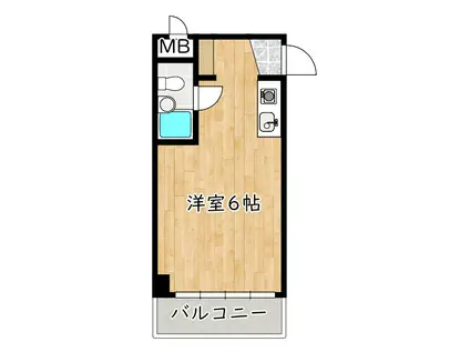 コーンステージ堺(1K/4階)の間取り写真