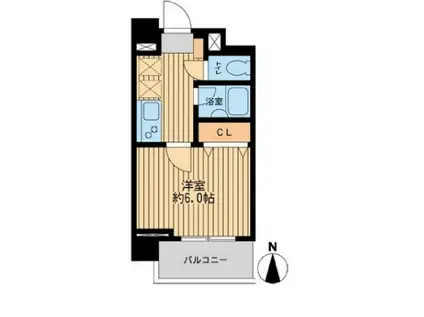 ジョイシティ住吉(1K/8階)の間取り写真