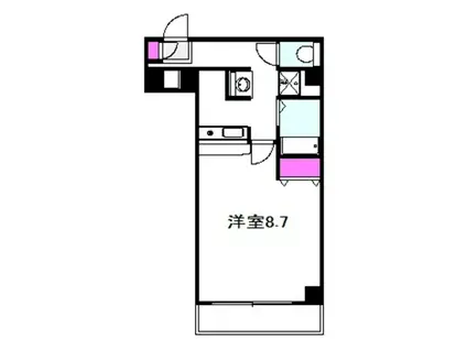 グランデージ 都島(1K/7階)の間取り写真