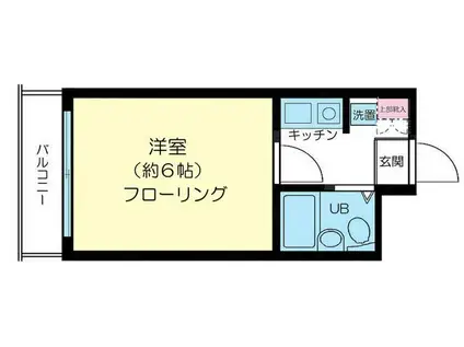 ガーデンハイツ1号館(1K/2階)の間取り写真