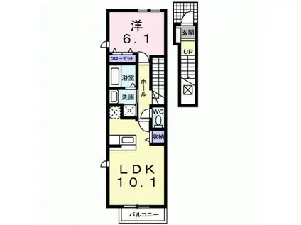 パークヒルズK F(3LDK/2階)の間取り写真
