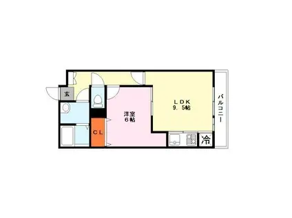 メゾンコンフォール(1LDK/2階)の間取り写真
