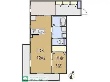 ソレイユ・シャルマン(1LDK/2階)の間取り写真