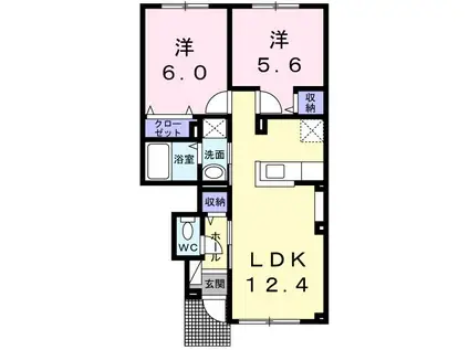 K&MIV(2LDK/1階)の間取り写真