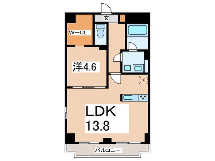 BELLEVIAGE NAKAYAMA(1LDK/9階)の間取り写真
