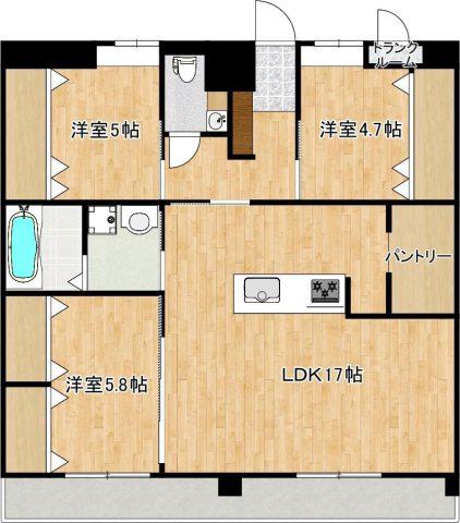 メゾン・ド・アネモネ(3LDK/4階)の間取り写真