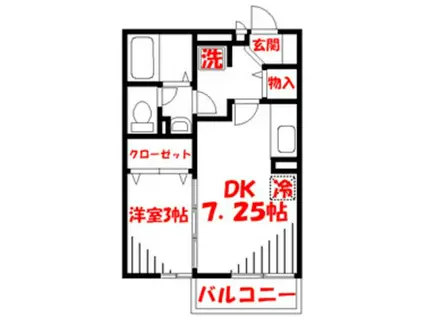 メゾンエトワール(1DK/1階)の間取り写真