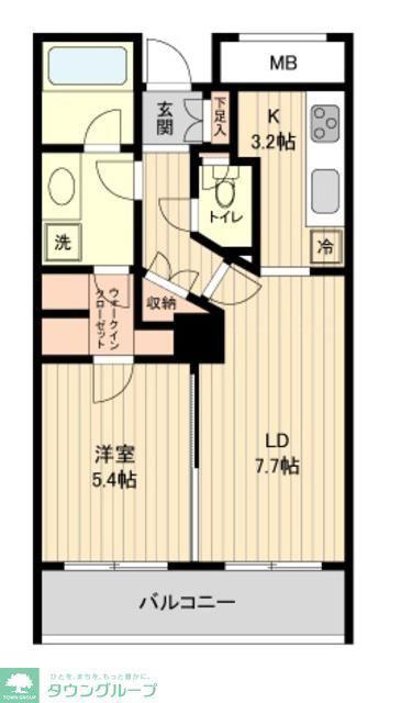 サウスポート品川レジデンス(1LDK/1階)の間取り写真