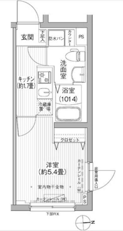 LAUREL TOGOSHI(1K/4階)の間取り写真
