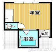アイプラスII(ワンルーム/3階)の間取り写真