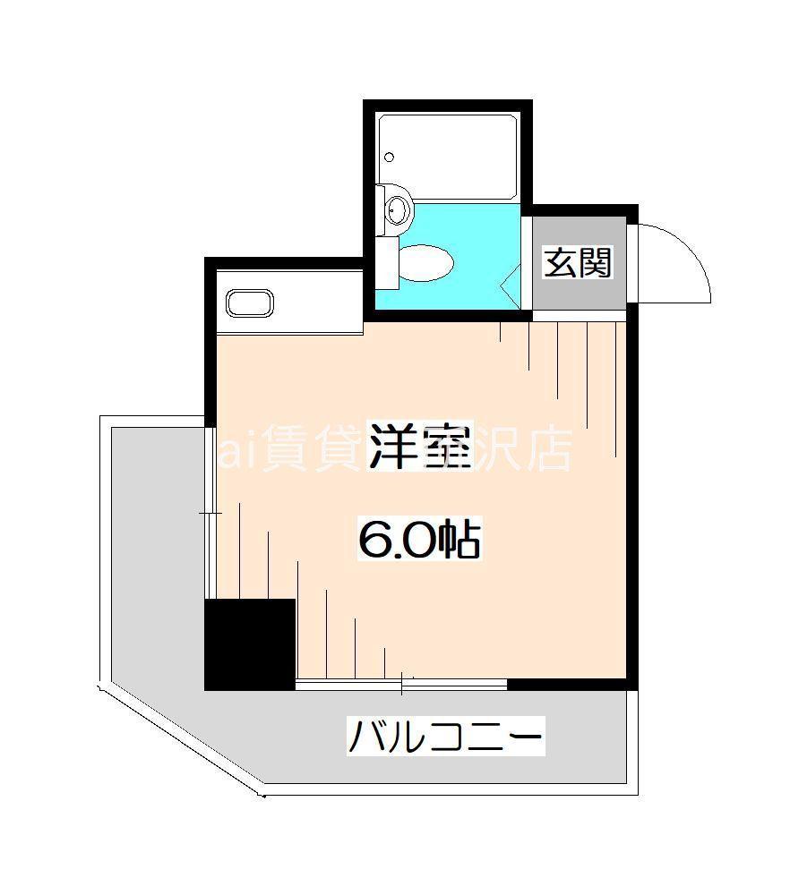 MAC所沢コート(ワンルーム/10階)の間取り写真