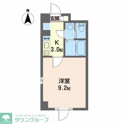 クレール池下(1K/3階)の間取り写真