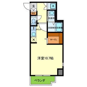 ONLYONEキセラ(ワンルーム/4階)の間取り写真