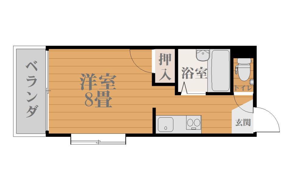 サンライズBLD(ワンルーム/5階)の間取り写真