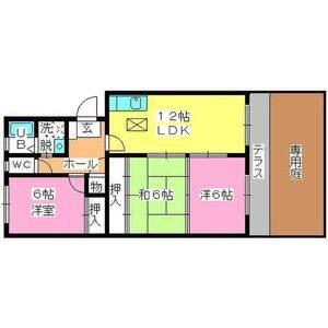 プラム惣利(3LDK/1階)の間取り写真