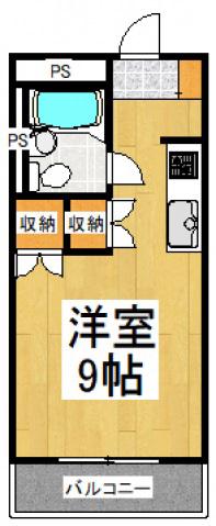 パイオニアヴィーナス(ワンルーム/3階)の間取り写真