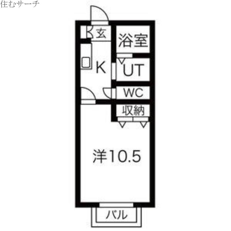 サン・プルミエ(1K/2階)の間取り写真