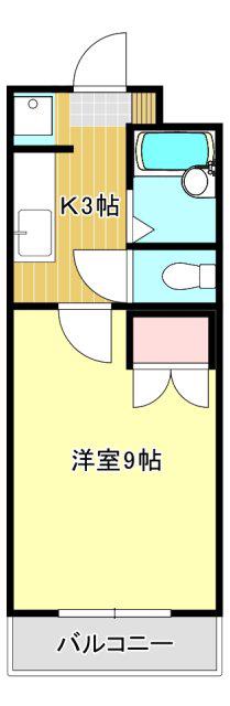 ストーク8(1K/3階)の間取り写真