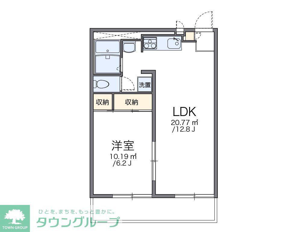 レオパレス大谷(1LDK/3階)の間取り写真