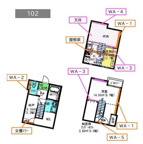 ARBOL(1SLDK/1階)の間取り写真