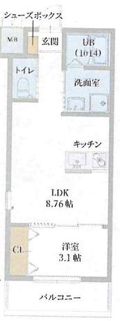 GAZELLE NOAH尼崎次屋(1LDK/1階)の間取り写真