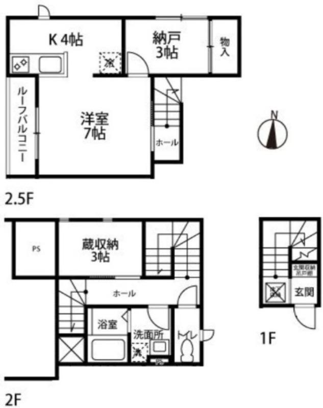 WELINA(ワンルーム/2階)の間取り写真