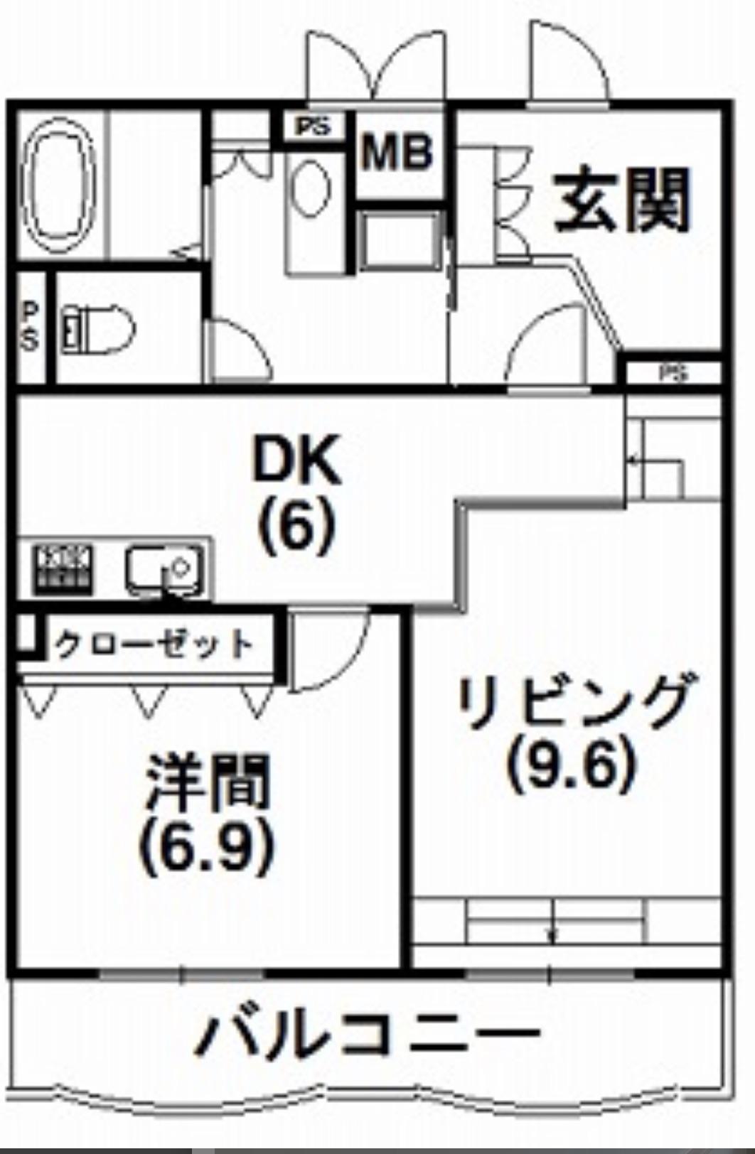 リスペランツァ(1LDK/1階)の間取り写真