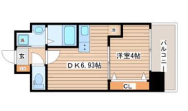 アルティザ仙台花京院(1DK/10階)の間取り写真