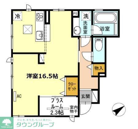 LIMINESS(1SK/1階)の間取り写真