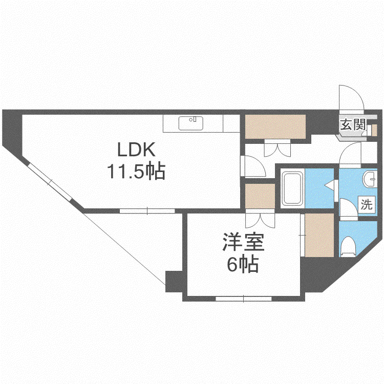 コーポエクセルショール(1LDK/2階)の間取り写真
