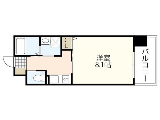 SOL南竹屋(1K/6階)の間取り写真