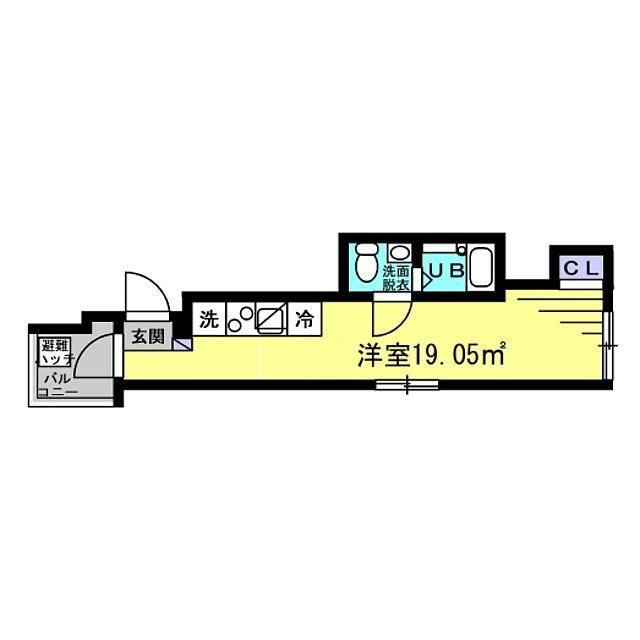 アージュドール門前仲町(ワンルーム/5階)の間取り写真
