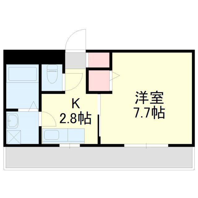ティアラ西伊場(1K/1階)の間取り写真
