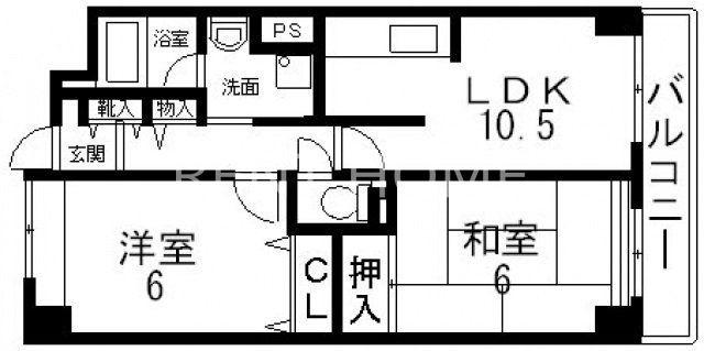 サン・コーポラス小阪(2LDK/3階)の間取り写真