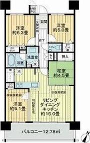 ライオンズ刈谷グラシアフォート(4LDK/7階)の間取り写真