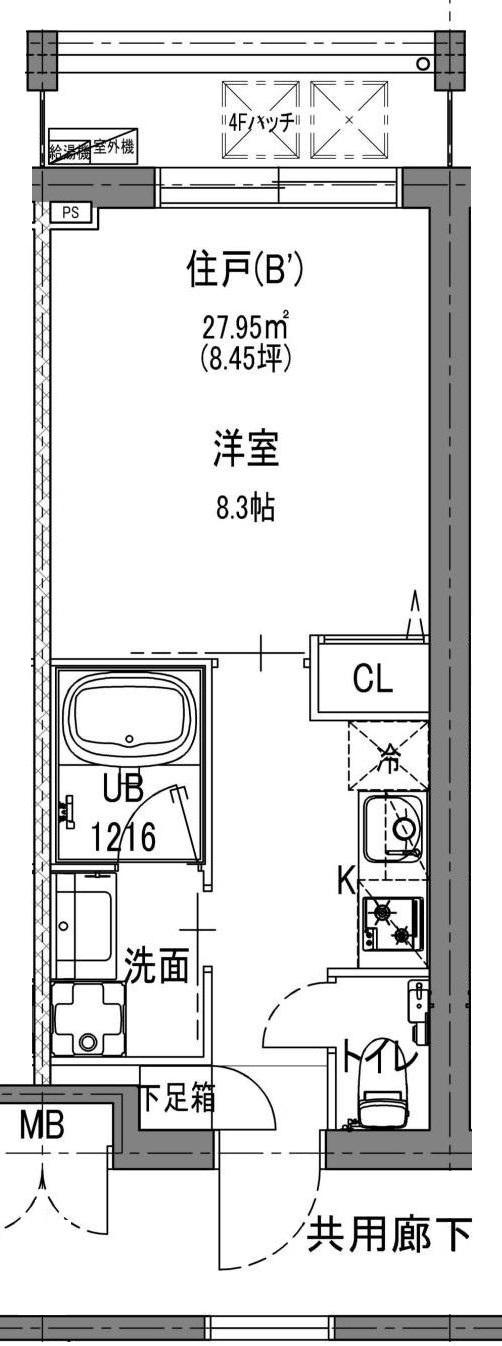 LALA NISHIAZABU(1K/3階)の間取り写真