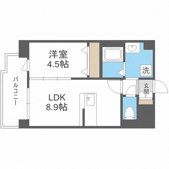 レトワール小笹(1LDK/2階)の間取り写真
