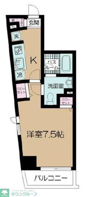 クレヴィスタ板橋桜川(1K/2階)の間取り写真