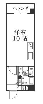 雑餉隈ステーションハイツ(ワンルーム/2階)の間取り写真