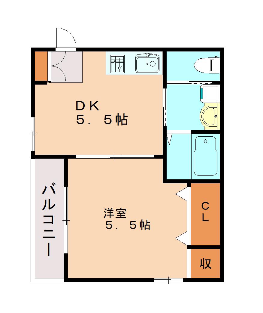 SEIWA HOUSE(1DK/1階)の間取り写真