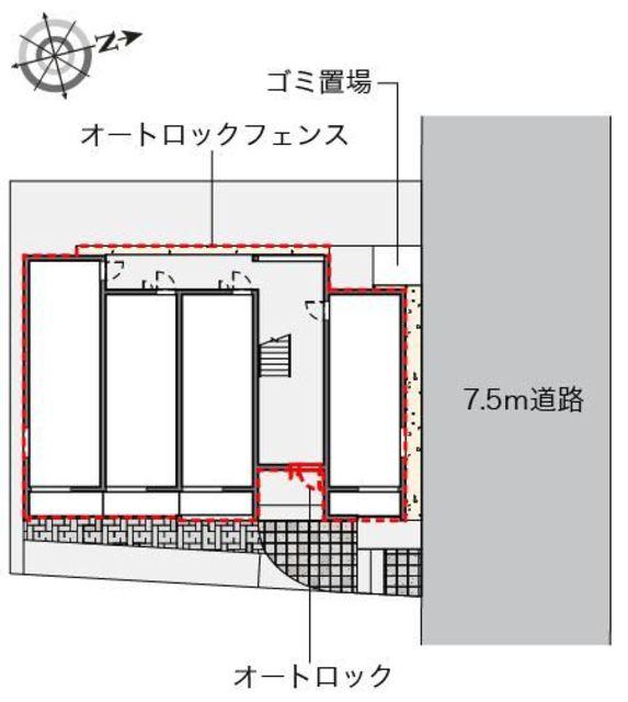 ミランダカンパニュラ(ワンルーム/1階)の間取り写真